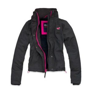 Hollister Dark Heather Grey All-Season Jacket Coat